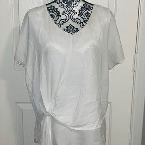 Women’s faux layered blouse